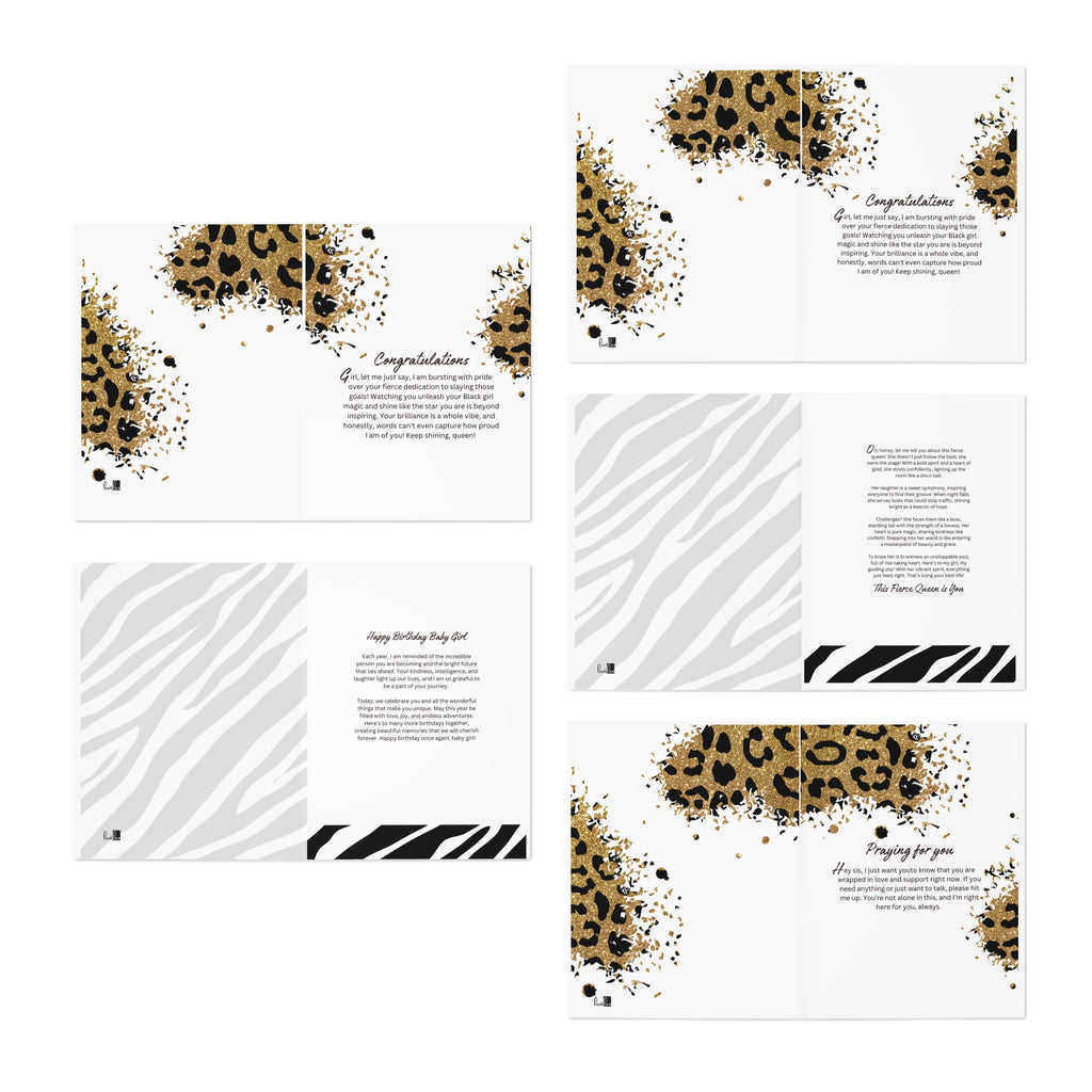 HomeGirl Goods Greeting Cards - Sisterly Love Inspirational Black Women (5-Pack)