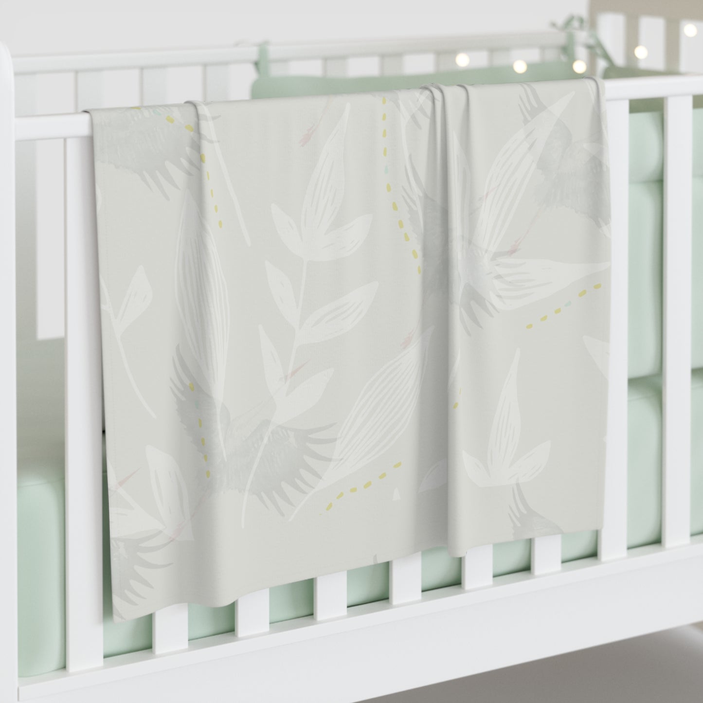 Sandy Stork Baby Swaddle Blanket