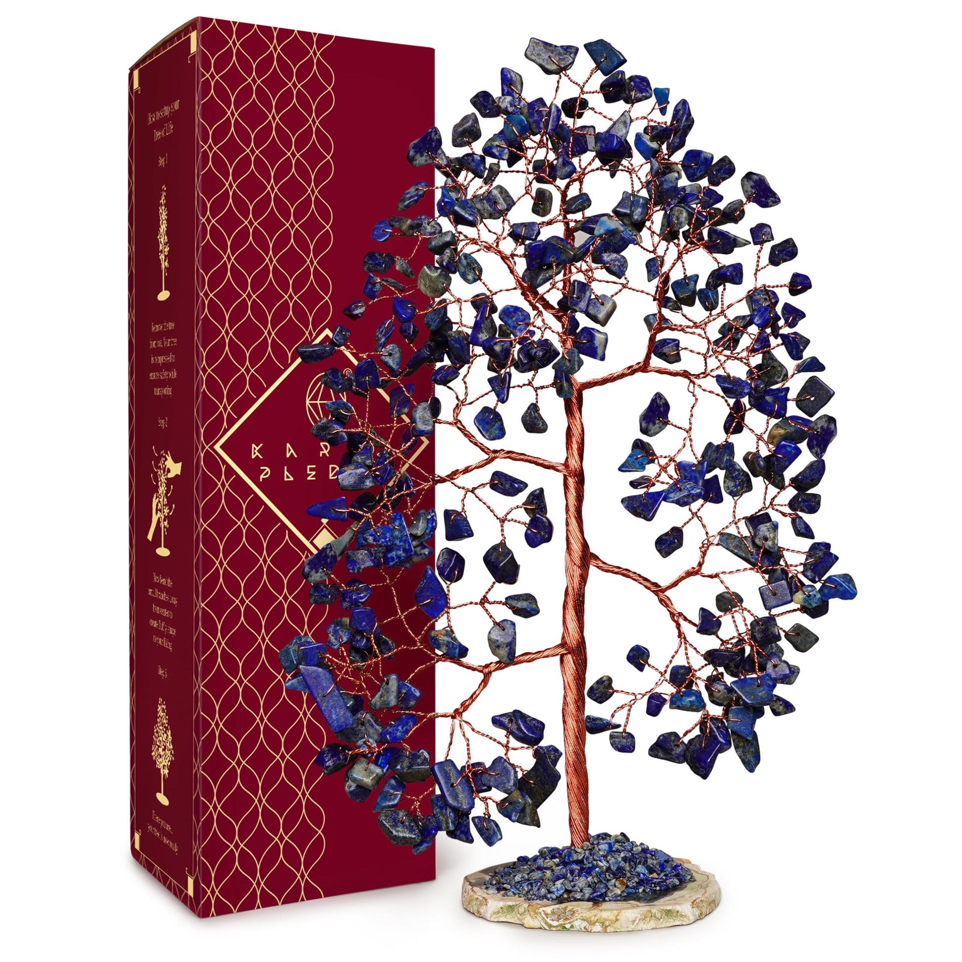 Crystal Tree of Life 7 Chakra Healing Crystals Trees for Home Decor, Office Desk Decor, Boho Decor, Handmade Bonsai Trees for Positive Energy, Money, Good Luck Birthday Gifts for Women, Mom