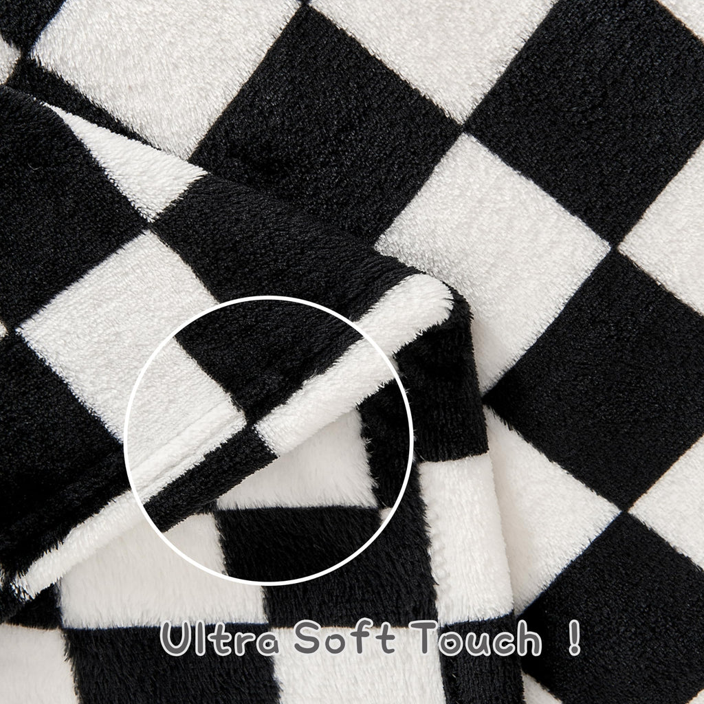 Yurhap Checkered Baby Blanket Fleece Baby Blankets Neutral for Boys Girls, Super Soft Warm Lightweight Infant Toddler Newborn Receiving Blankets for Crib Stroller, 30''x40'', Khaki
