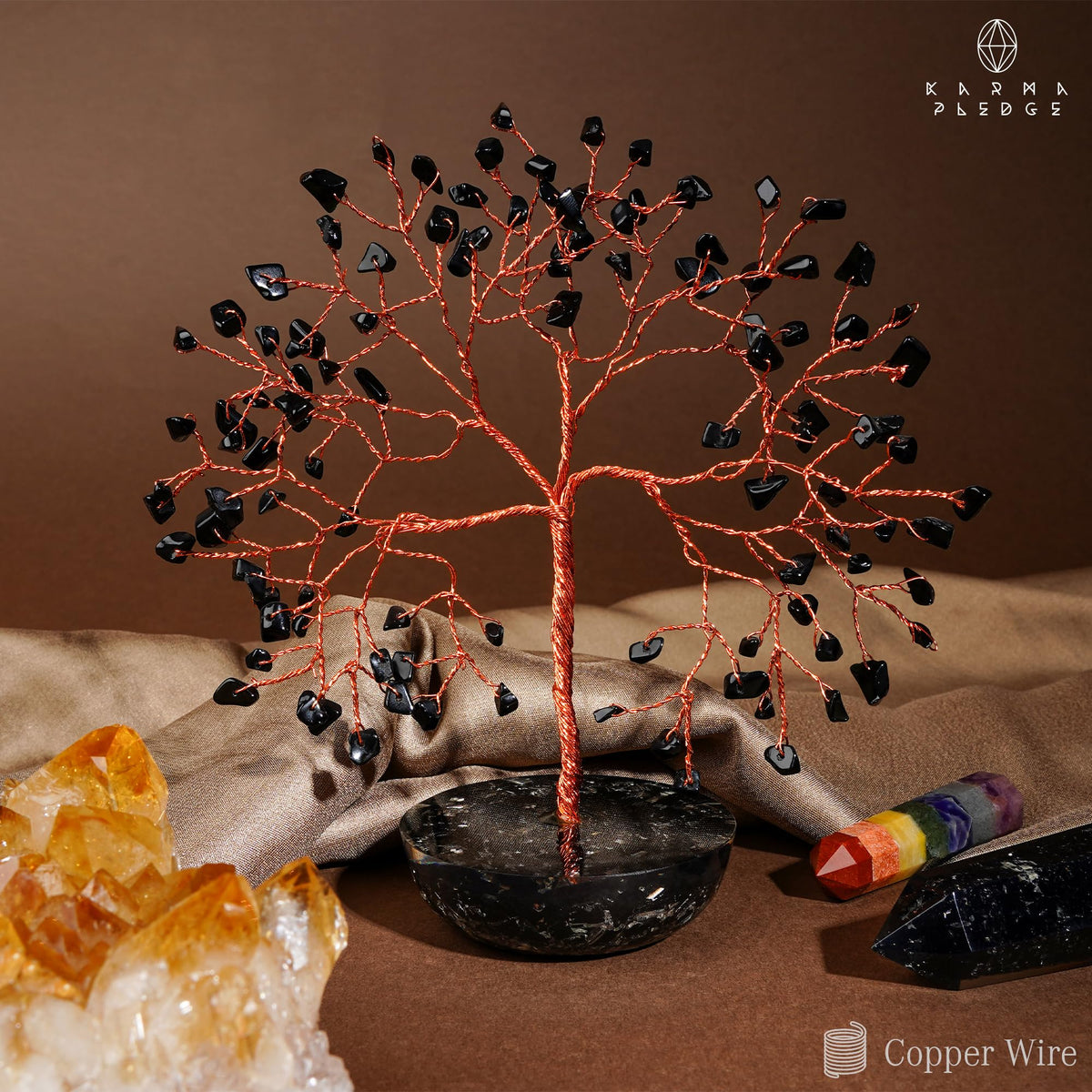 Rose Quartz Crystal Trees for Home Decor, Office Desk Decoration, Chakra Healing Crystals and Stone for Positive Energy, Money, Good Luck, Tree of Life Spiritual Birthday Gifts for Women and Mom