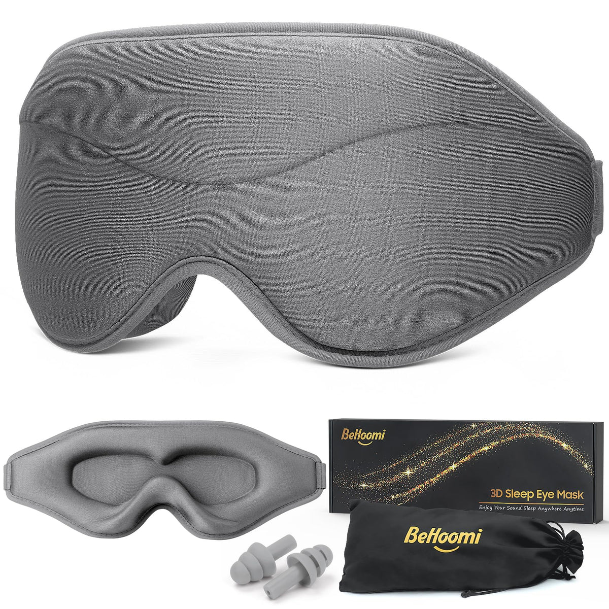 Sleep Mask, Premium Eye Mask for Sleeping, Total Blackout, Super Soft Comfort, Adjustable Fit, Upgraded 3D Ergonomic Designed Sleeping Mask for Home, Office, Travel, Meditation, Yoga, Pink