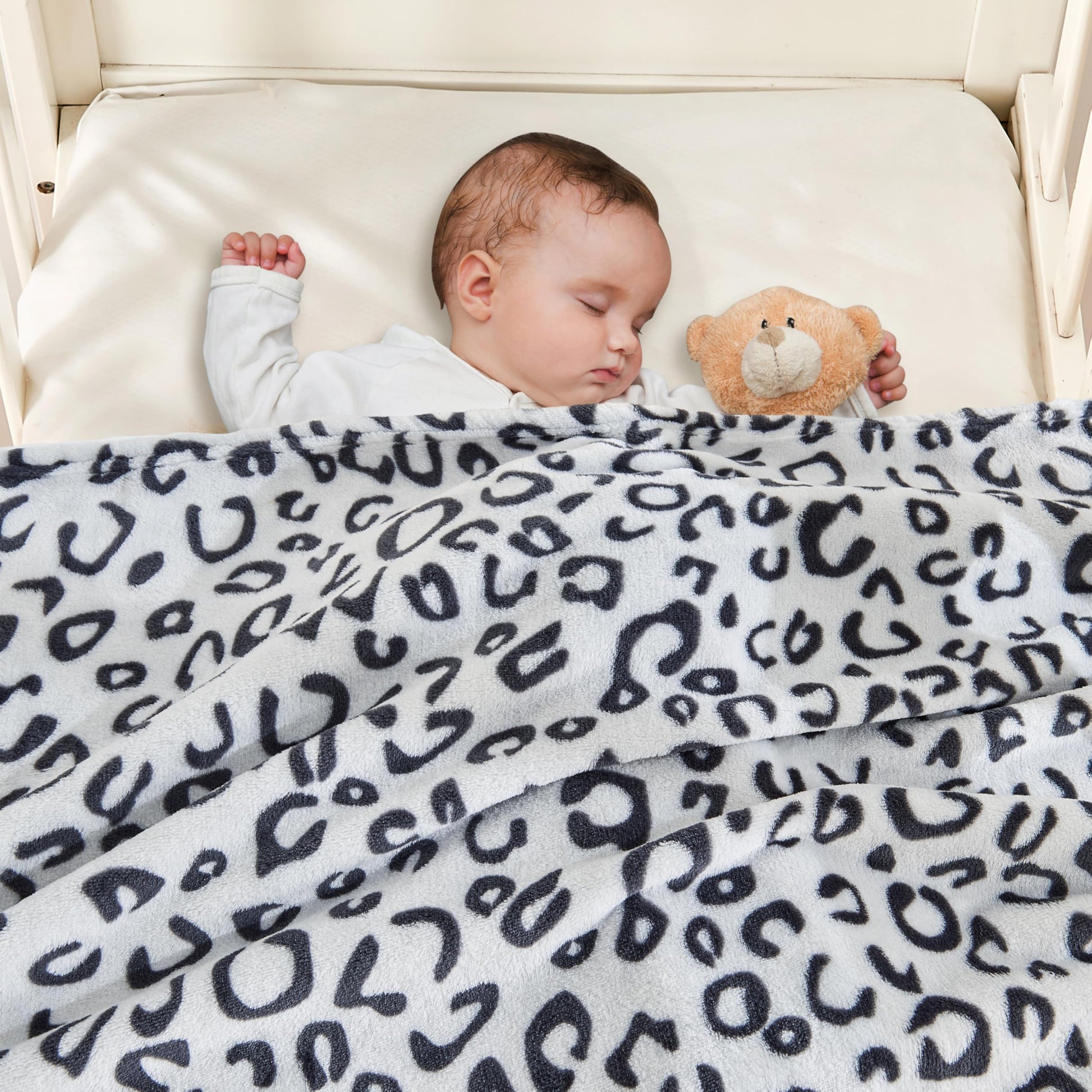 Yurhap Checkered Baby Blanket Fleece Baby Blankets Neutral for Boys Girls, Super Soft Warm Lightweight Infant Toddler Newborn Receiving Blankets for Crib Stroller, 30''x40'', Khaki