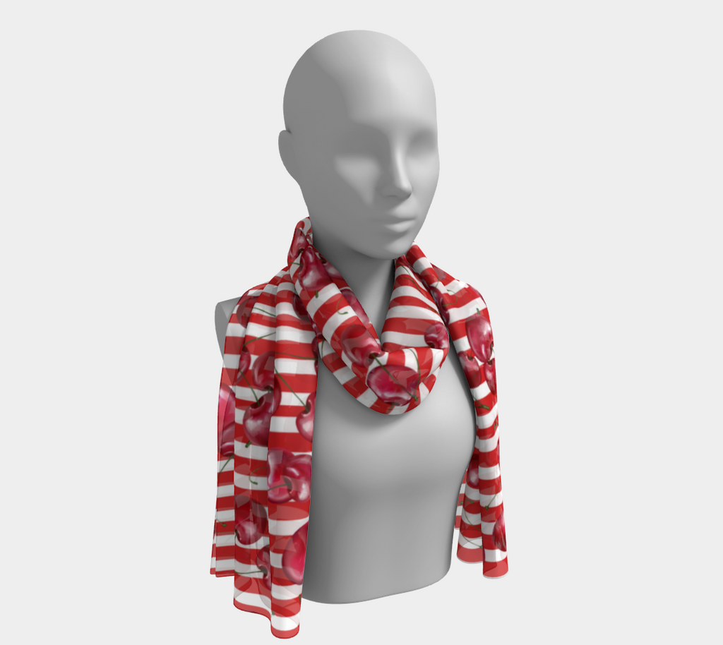 Cherry Peppermint Long Scarf
