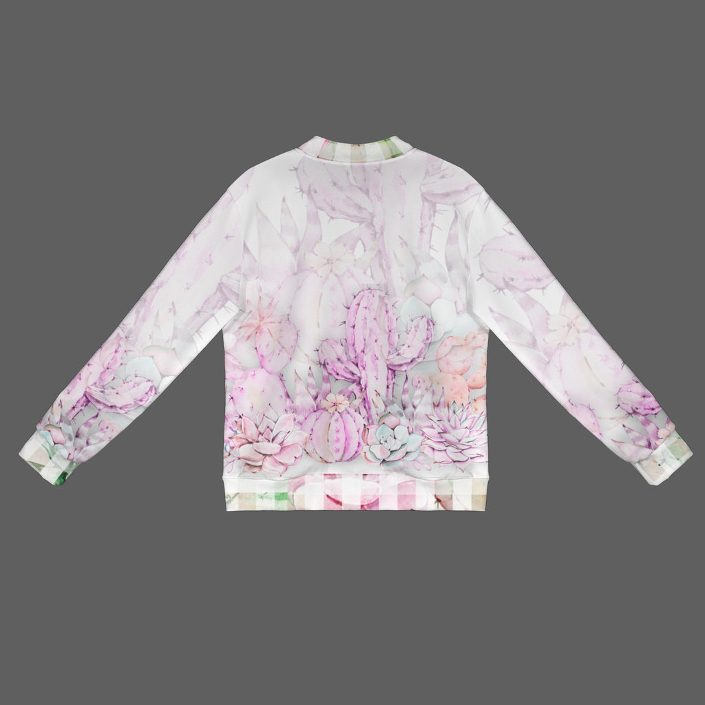 Pink Cactus Picnic Bomber Jacket