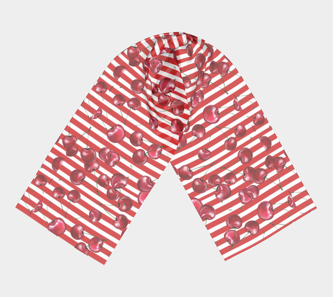 Cherry Peppermint Long Scarf